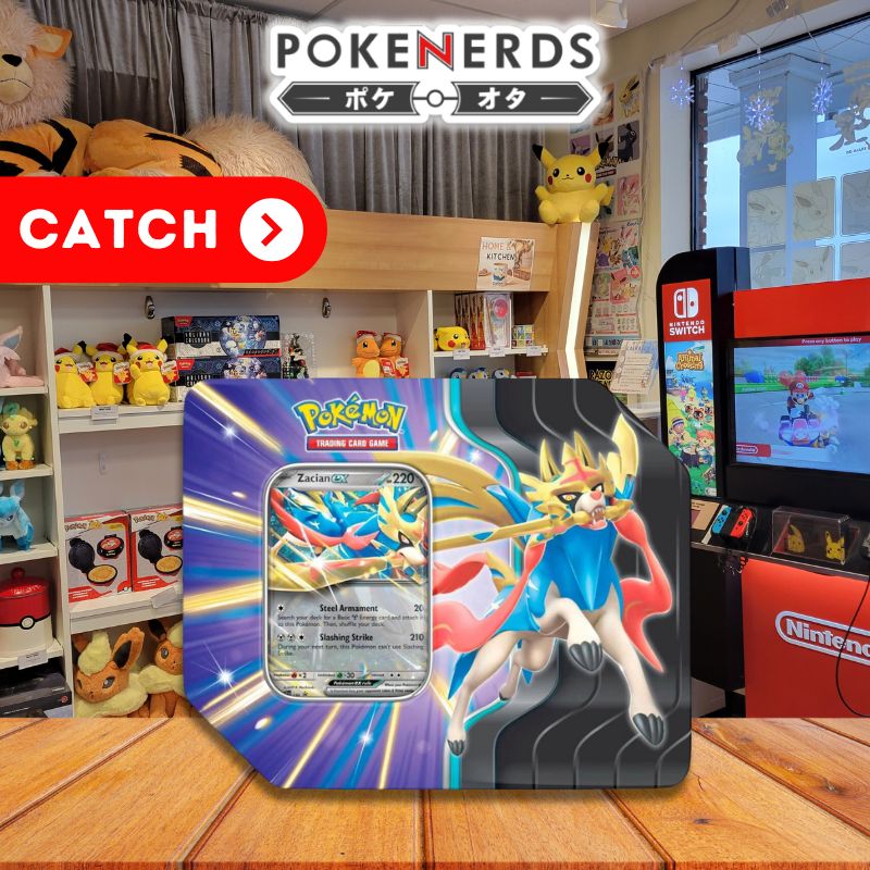 pokémon trading card game slashing legends tin zacian packs 3/2 Deck:Cabaretti Cacophony Slashing Legends ex Tin A First Look at