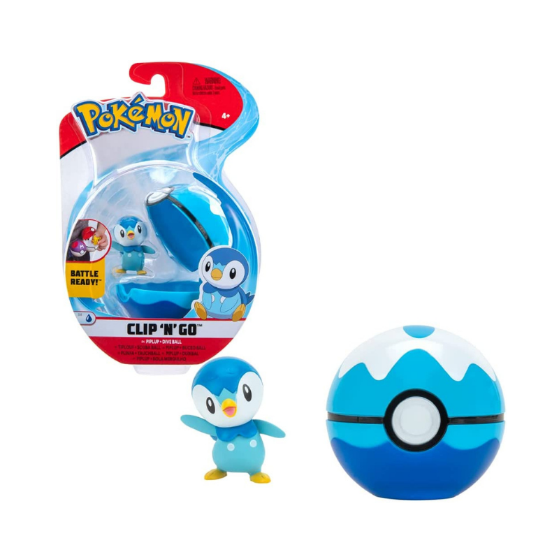 Pokemon Clip N Go: Piplup + Dive Ball – PokeNerds