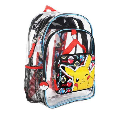 Pokemon 3 PC Clear Backpack Set