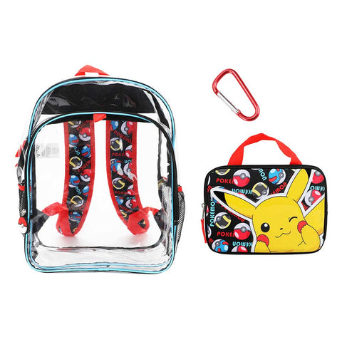 Pokemon 3 PC Clear Backpack Set