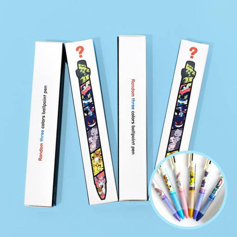 Pokemon 3 Color Ballpoint Pen Random Box