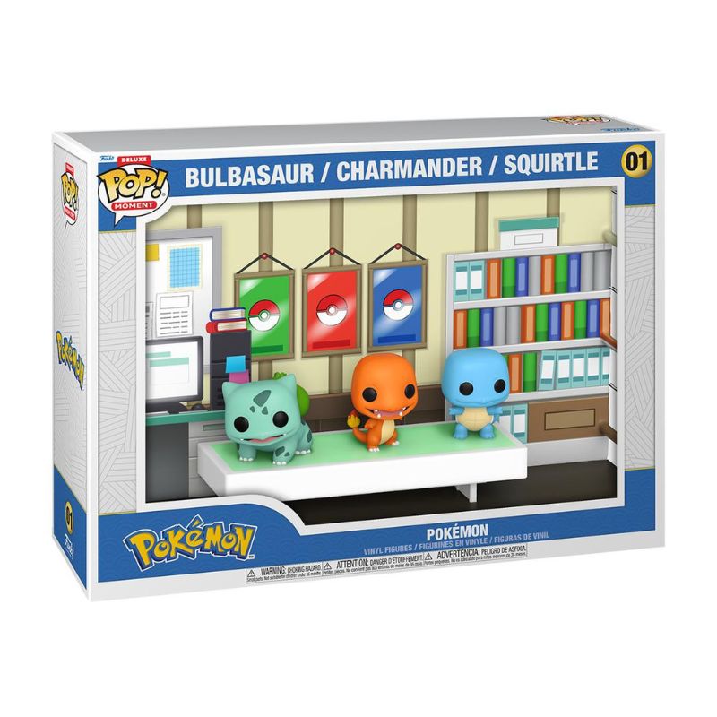 Funko POP! Moments Deluxe: Kanto Starters | Bulbasaur, Charmander, Squirtle