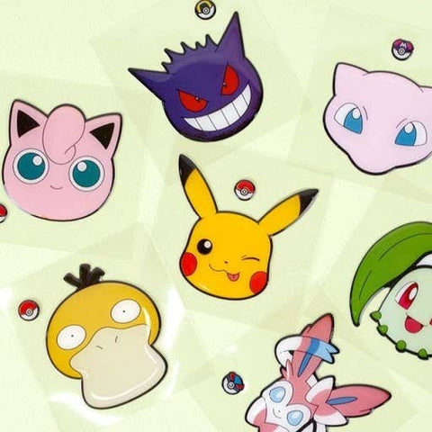 Pokemon Characters Big Face Epoxy Deco Sticker Pack