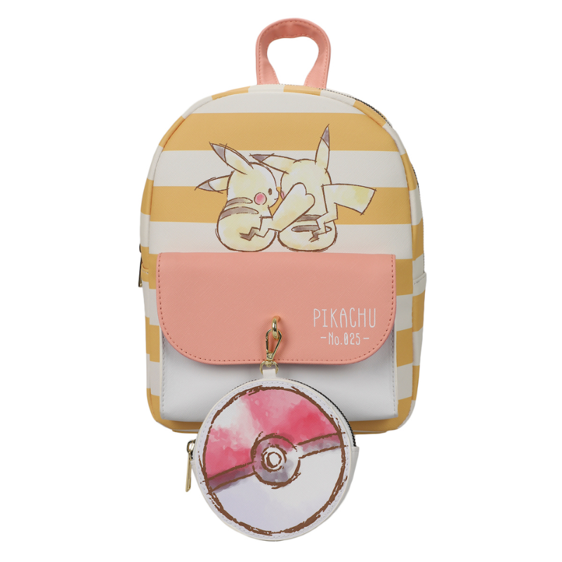 Pokemon Pikachu & Pokeball Mini Backpack & Coin Purse